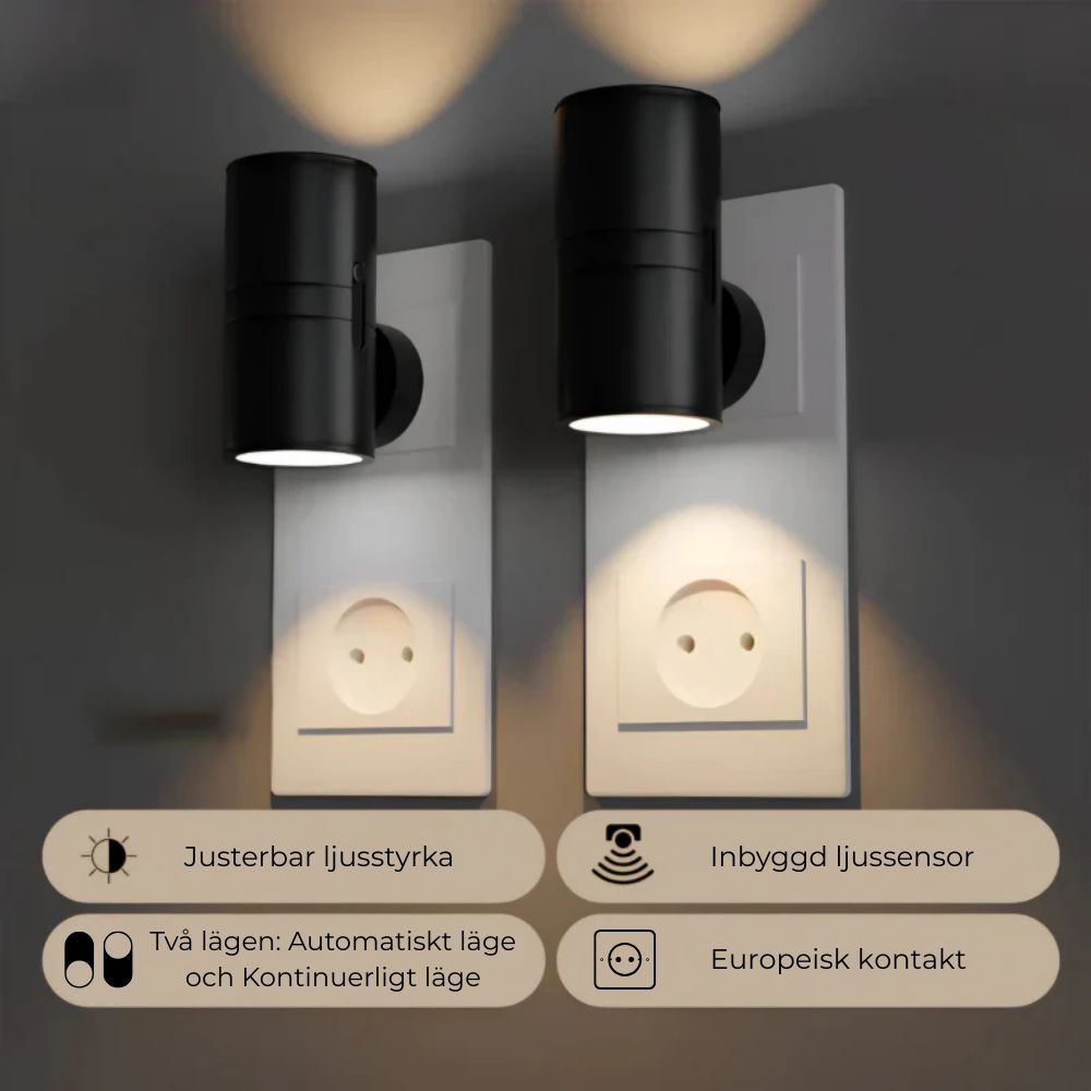 Alora - Trådlös Vägguttags Lampa